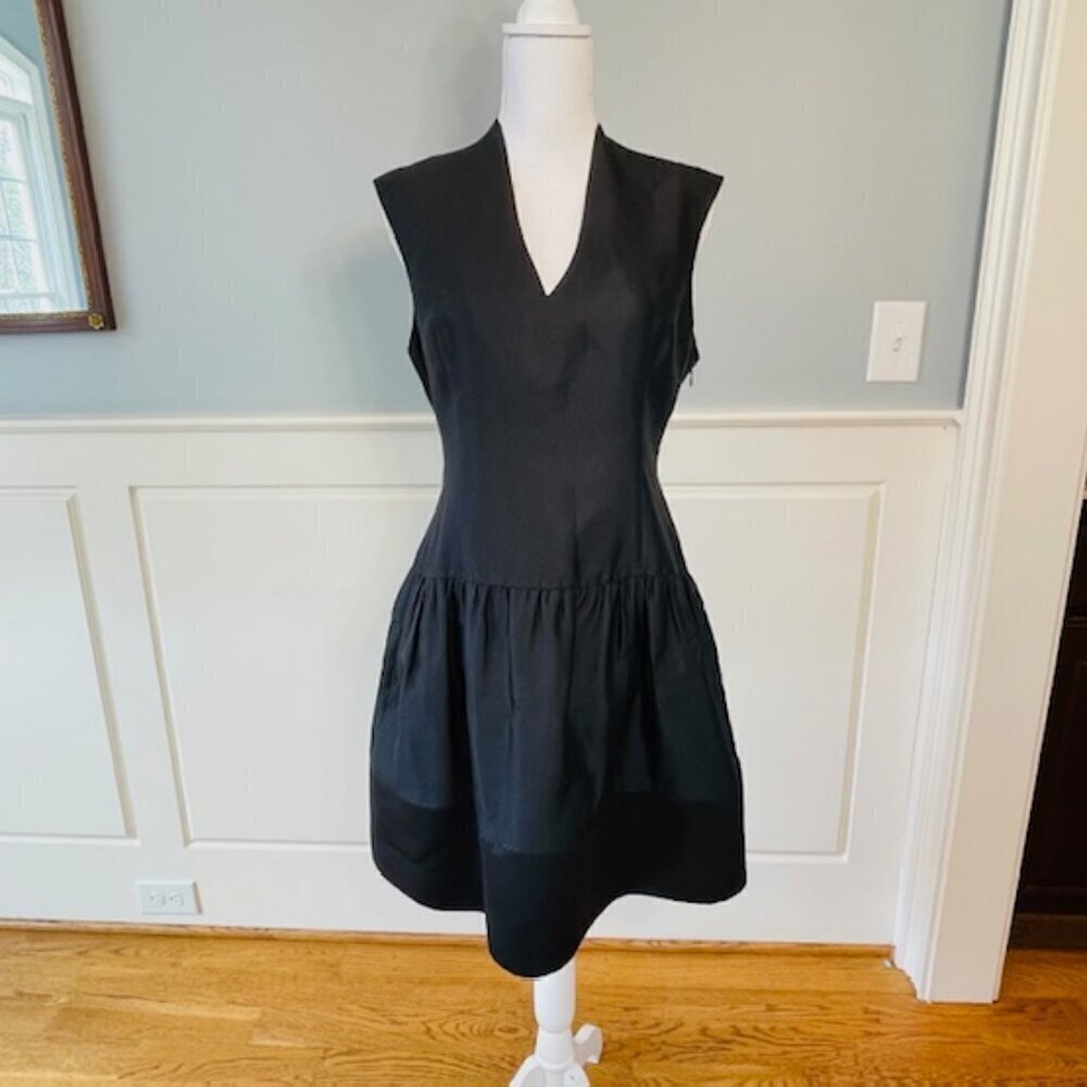Raoul Black Sleeveless V-Neck Mini Dress